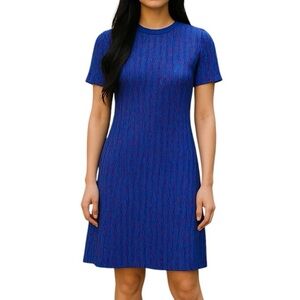 Vintage Valerie Original by Princess Peggy Blue Purple Retro Shift Dress 60s